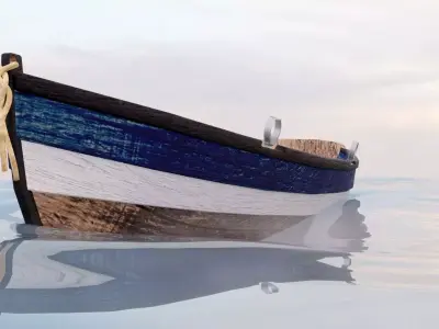 Rowboat Low-poly 3D model