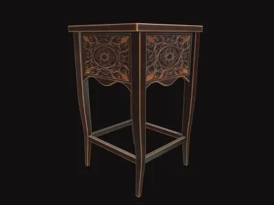 Medieval Furniture V05 Low-poly 3D model