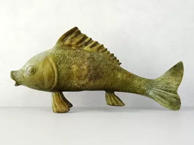 Large Bronze Good Luck Koi Fish 3D model