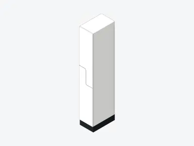 Locker - Laminate - Integral - Step - Short Neck Low-poly 3D model