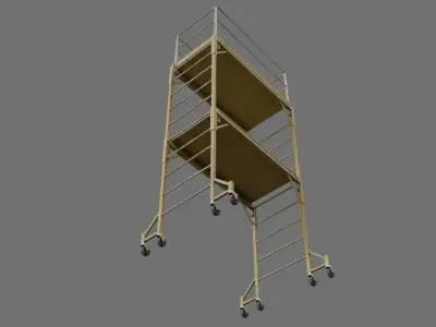 Scaffold 1C Low-poly 3D model