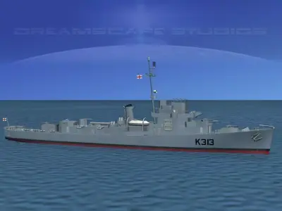 UK Captains Class Frigate Blackwood 3D model