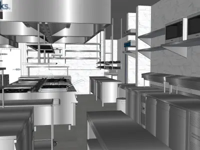 Commercial Industrial Kitchen Project 3D model