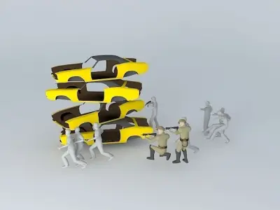 Algerian Illegal Business Ends with a Massacre Free 3D model