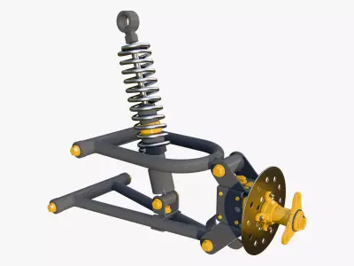 Suspension Shock Absorber Assembly M1 3D model