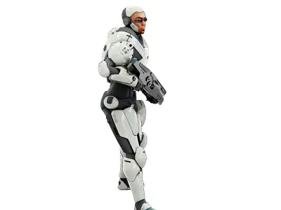 CYBORG SOLDIER F-200  Rigged for Unreal Engine - Unity - MIXAMO  3D model