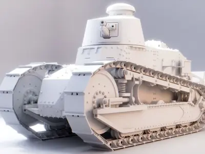 Renault FT 17 - WW1 French Light Tank 3D model