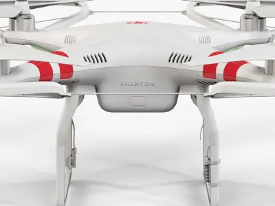 DJI Phantom 2 Quadcopter with Propeller Guard Low-poly 3D model