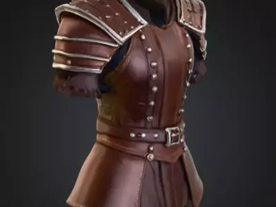Leather Sentinel Armor Free low-poly 3D model