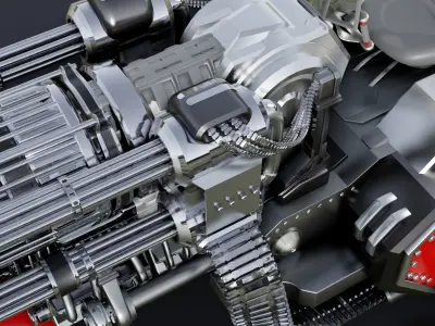 Animal movie gun vehicle 3D model