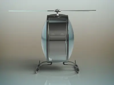 Futuristic Helicopter 3D model