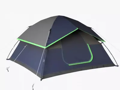 Camping Tent Low-poly 3D model