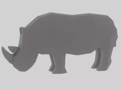 Rhino rhinoceros Free low-poly 3D model
