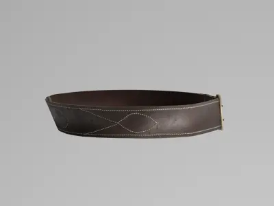 Military belt Low-poly 3D model