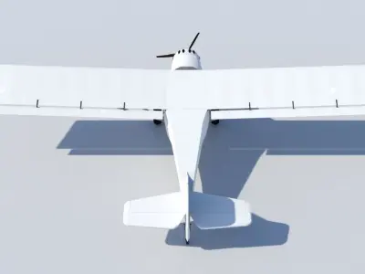 Kitfox 3 Static  aircraft Low Poly  Low-poly 3D model