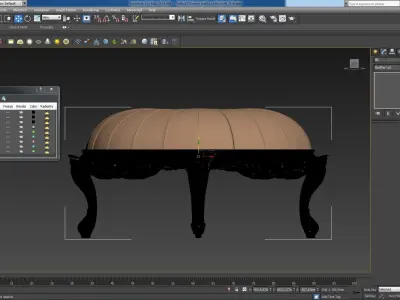 Tufted ottamon jumbo collections 3D model