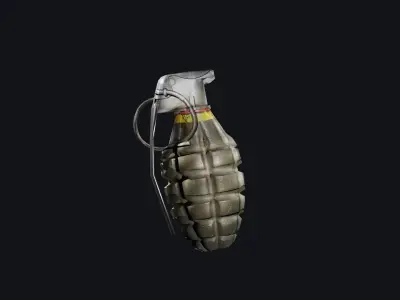 World War 2 US Hand Grenade Low-poly 3D model