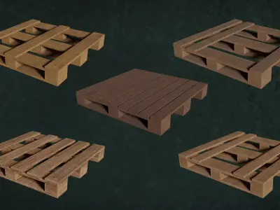 Pallets Wood Series Fiber Relics Content Group3 N6 - 10 PR02 3D model