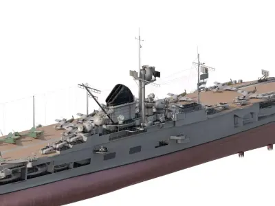 GERMAN NAVY WW2 AIRCRAFT CARRIER 3D model