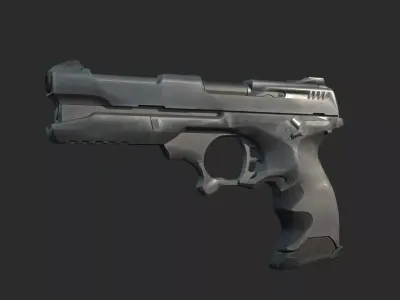 Future Sci-Fi Heavy Firearm Pistol 3D model