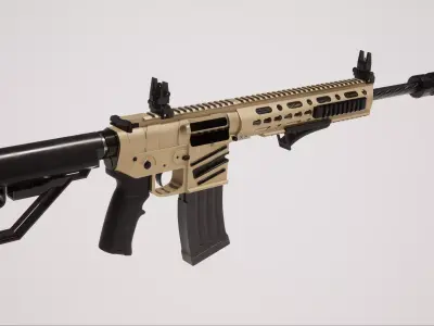 Assault Rifle 2 Low-poly 3D model