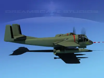 Grumman OV-1D Mohawk Unmarked 3D model