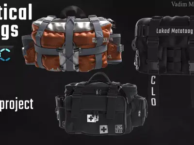 Tactical Bags 3D model