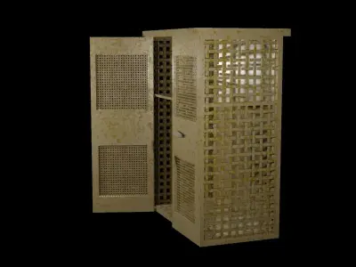 Military Locker - PBR Game Ready-  Low-poly 3D model Low-poly 3D model