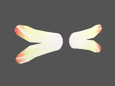 Low Poly Wings v2 001 Free low-poly 3D model