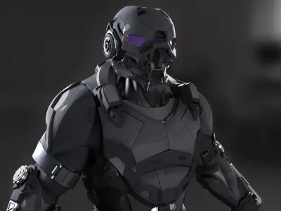 Cybernetist 2 futuristic suit 3D model