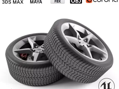 Opel Astra GTC Wheel 3D model