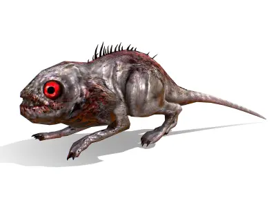 Rat Monster Zombie - Animated Low-poly 3D model