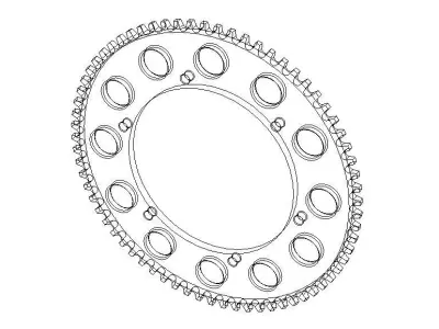 Steel Rear Sprocket for Go Kart 70 T 3D model