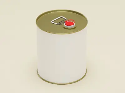 Round Lube Oil Can 3D model