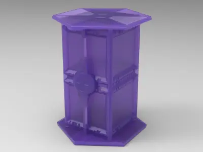 Artifact box with Star Wars Fighter ship as a storage container 3D print model