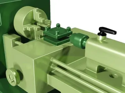 Fabulous Lathe Toy Low-poly 3D model