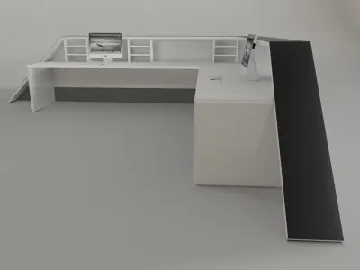 counter reception 3D model
