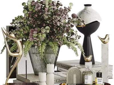 Decorative Set 021 Low-poly 3D model