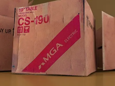 Photoreal Cardboard Box 2 3D model