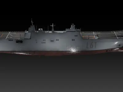 SPS Juan Carlos I aircraft carrier game ready model Low-poly 3D model