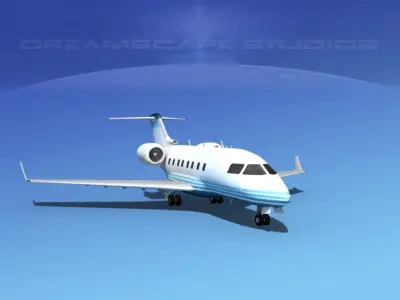 Bombardier Challenger CL-605 V06 3D model