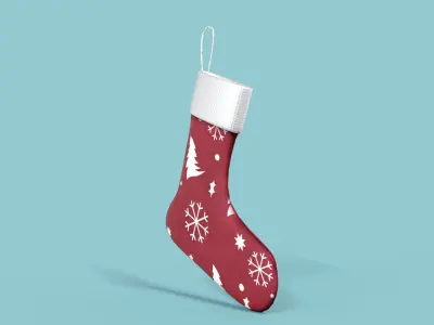 Christmas Socks Free low-poly 3D model