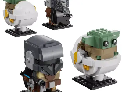 Lego Brickheadz - 75317 The Mandalorian And The Child 3D model