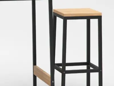 Merry Products Garden Table and Chairs 3D model