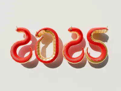 Chinese New Year Of Snake Element 3D model