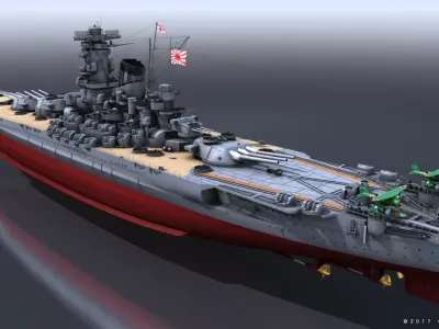 BATTLESHIP YAMATO 3D model