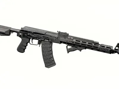 AK-74M Custom v1 Low-poly 3D model