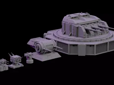 SCI-FI LASER GUNS 3D model