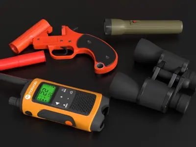 SURVIVAL low poly PROPS Free low-poly 3D model