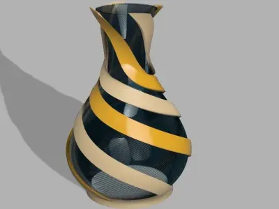 Flower vase 01 Free 3D print model